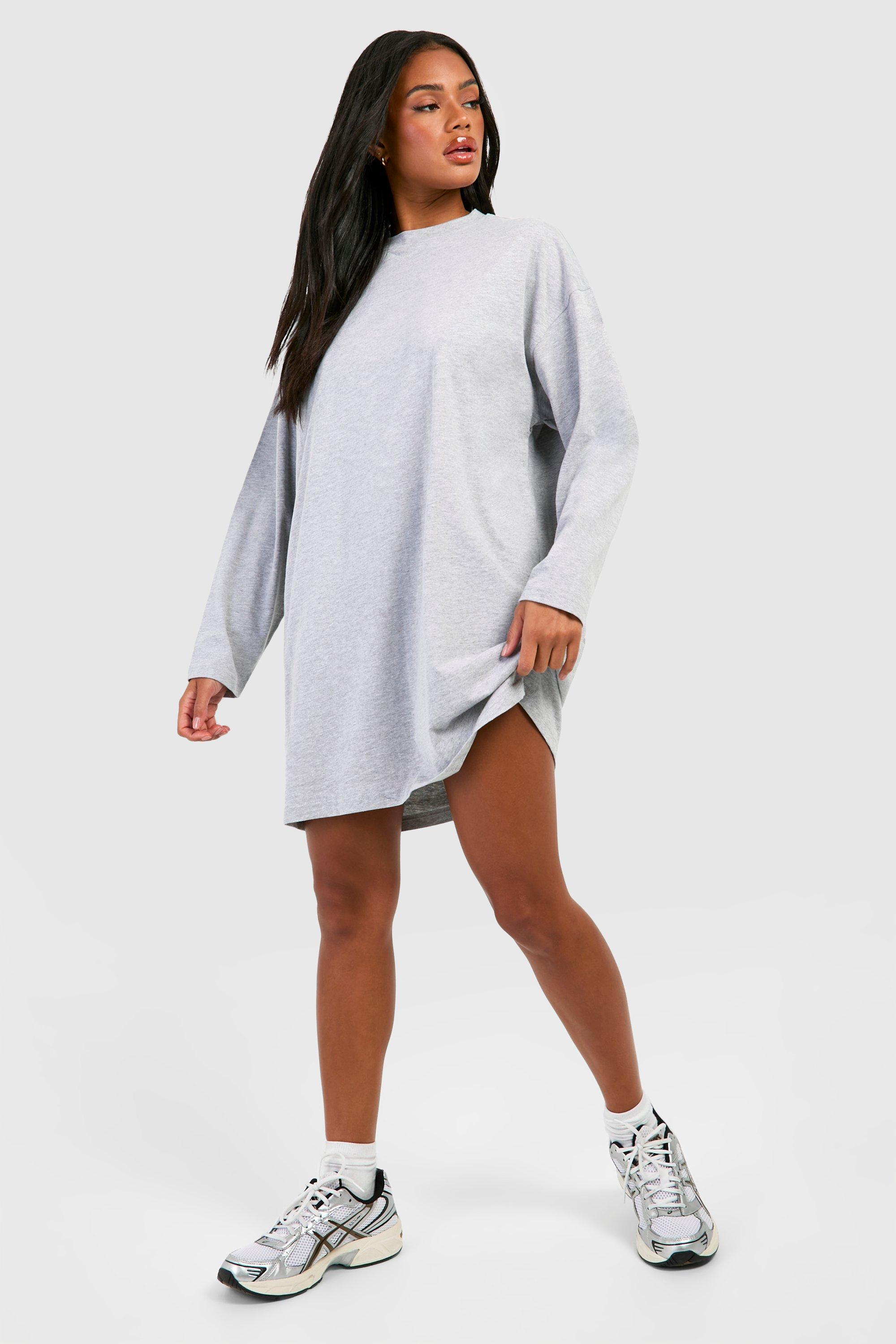 Langarmliges T Shirt Kleid aus Jersey